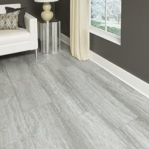 Islander Flooring 6mm Trevi Travertine HDPC® Waterproof Luxury Vinyl Tile Flooring 12 in. Wide x 24 in. Long - 9 Planks / 18 SQ FT