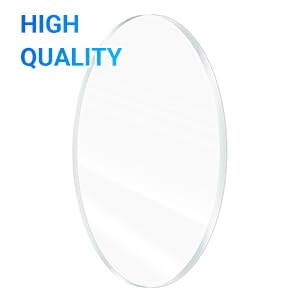 2 Pieces 1/4" Round Plexiglass Sheet, 9 Inch Diameter Clear Acrylic Circle, Round Cake Disk Acrylic Sheet, Plexiglass Table Top, Round Acrylic Backdrop