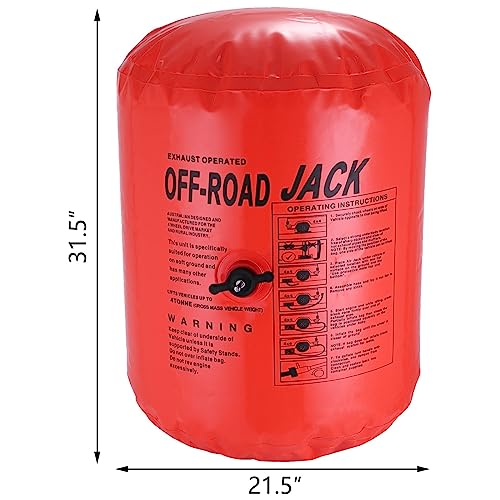 4 Ton Large Car Inflatable Jack Exhaust Air Jack for Car SUV Sedan Wheel Support Jacks Auto Emergency Escape Air Lifting Durable and Suitable for Multiple Scenarios