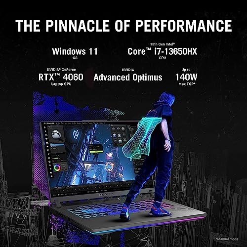 ASUS 2023 Newest ROG Strix G16 16" WUXGA 165Hz Gaming Laptop, Intel Core i7-13650HX(Beats i9-12900HX), GeForce RTX 4060, 64GB DDR5, 4TB PCIe SSD, RGB KB, Windows 11 Pro, Eclipse Gray