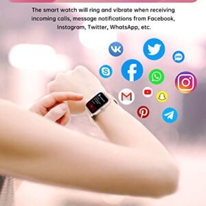 Smart Watches for Men Women (Answer/Make Call), Alexa Built in, 1.8" Full Touch Screen Fitness Tracker with Heart Rate SpO2 Sleep Monitor IP68 Waterproof Smart Watch for iPhone Android Phones, Pink,Bl