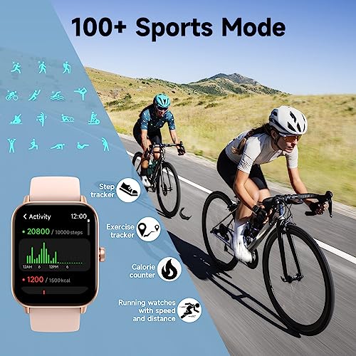 Faweio Smart Watch, Bluetooth 5.3 Answer/Make Call, Alexa Built in, 1.8" Fitness Tracker with Heart Rate SpO2 Sleep Monitor, Smart Watches for Men Women iPhone Android Compatible IP68 Waterproof