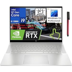2023 hp envy 16" touchscreen wqxga (2560 x 1600) gaming laptop premium creator workstation computer, 13th gen intel 14-core i9-13900h, geforce rtx 4060 8gb, 64gb ddr5 ram, 4tb pcie ssd, windows 11 pro