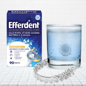 Efferdent Denture Care, Variety Pack, Denture Cleanser Tablets (20ct), Overnight Denture Cleanser Tablets (90ct) (2 of each)