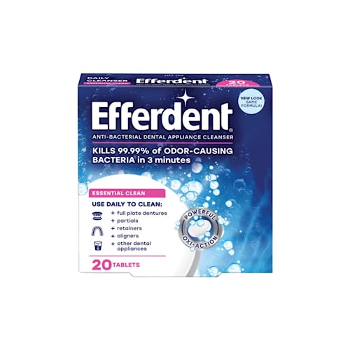 Efferdent Denture Care, Variety Pack, Denture Cleanser Tablets (20ct), Overnight Denture Cleanser Tablets (90ct) (2 of each)