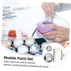 SEWACC 2 Sets Model Coloring Kit Arts and Crafts Kit Fiber Tools Decorating Tools Acrylic Oil Painting Art Brush Fine Models Craft Paint Set Model Hand Paint Tools Models Paint Set Mini