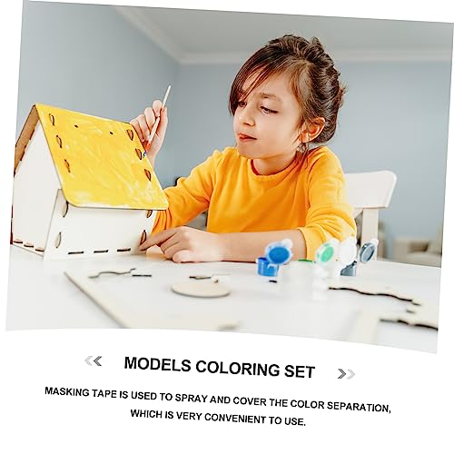 SEWACC 2 Sets Model Coloring Kit Arts and Crafts Kit Fiber Tools Decorating Tools Acrylic Oil Painting Art Brush Fine Models Craft Paint Set Model Hand Paint Tools Models Paint Set Mini