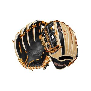 wilson 2024 a2k 1810 12.75” outfield baseball glove - left hand throw, blonde/black/saddle tan