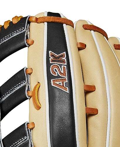 Wilson 2024 A2K 1810 12.75” Outfield Baseball Glove - Left Hand Throw, Blonde/Black/Saddle Tan