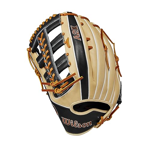 Wilson 2024 A2K 1810 12.75” Outfield Baseball Glove - Left Hand Throw, Blonde/Black/Saddle Tan