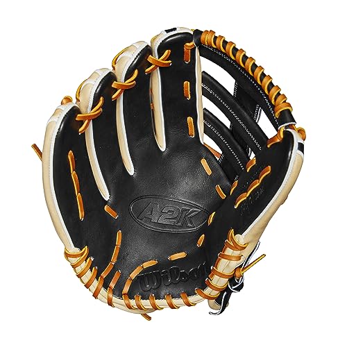 Wilson 2024 A2K 1810 12.75” Outfield Baseball Glove - Left Hand Throw, Blonde/Black/Saddle Tan