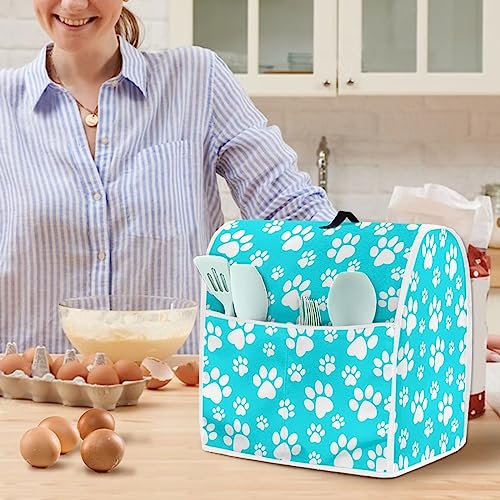 Baxinh Dog Paw Print Mixer Cover Kitchen Appliance Cover Fits for Coffee Maker, Blender and Stand Mixer, Dustproof Blender Cover for 5 Quart and All 8 Quart Stand Mixer, Kitchen Small Appliance