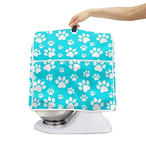 Baxinh Dog Paw Print Mixer Cover Kitchen Appliance Cover Fits for Coffee Maker, Blender and Stand Mixer, Dustproof Blender Cover for 5 Quart and All 8 Quart Stand Mixer, Kitchen Small Appliance