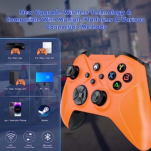 Gamrombo Wireless Controller Replacment for xbox controller, Compatible with Xbox one/Xbox One S/X/Xbox Series X/S/Android/iOS/PC Gamepad Remote with WiFi/Macro Function/Turbo/3.5mm Audio Jack