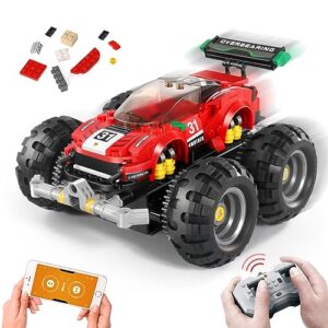 teensmagic stem projects toys rc building car for kids ages 7-9 8-12 year old, remote control monster truck, boys and girls best christmas and birthday gifts