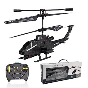 electric remote control helicopter, 3.5 channels rc drone helicopter toys, 2.4ghz wireless remote control helicopters, one key take off/landing, led light night, flying toys for kids beginners (black)