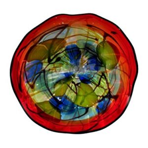 Dale Tiffany 13107AV-D12 Valente Hand Blown Art Glass Wall Decor, Multicolor, 12" Diameter