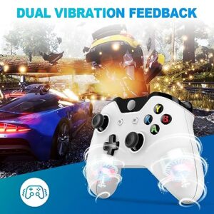 Xbox Controller with 1400mAh Lithium Battery, Xbox One Controller with 2.4GHz Wireless Adapter, Wireless Xbox Controller Compatible with Xbox One, Xbox Series X/S, Xbox One X/S Consoles and PC