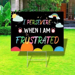 i persevere when i'am frustrated yard signs 18x24 inch welcome back banner yard sign yard signs with stakes 18x24 2-sided print for lawn outdoor decoration heavy duty rust