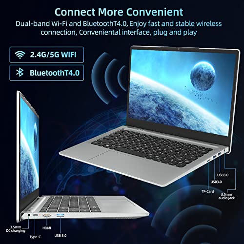 jumper 14" Laptop, 24GB LPDDR4X RAM, 1024GB NVMe SSD, 3.6GHz Intel Core i5 CPU, Full HD IPS Display, Windows 11 Laptops Computer with 4 Stereo Speakers, USB3.0*3, Type-C, Cooling Fan, 51.3WH, Metal.