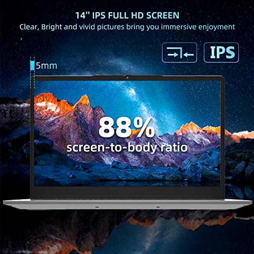 jumper 14" Laptop, 24GB LPDDR4X RAM, 1024GB NVMe SSD, 3.6GHz Intel Core i5 CPU, Full HD IPS Display, Windows 11 Laptops Computer with 4 Stereo Speakers, USB3.0*3, Type-C, Cooling Fan, 51.3WH, Metal.