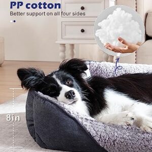 AIPERRO Dog Beds for Small Dogs 25 * 21In, Dog Bed Small Size Dog Washable, Orthopedic Dog Bed Indoor, Sofa Bed Soft Sleeping Puppy Dog Beds Breathable Cuddler Pet Bed with Anti-Slip Bottom