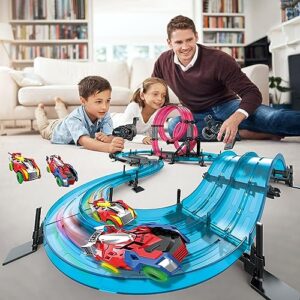 Losbenco Slot Car Race Track Sets for Boys and Kids, Dual Racing Game Toy with 2 Slot Cars and Controllers, Race Track Toy Gifts for Boys and Girls Ages 6 7 8-12