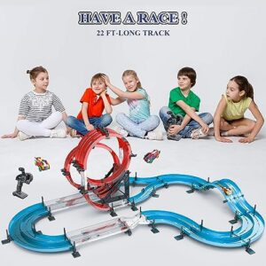 Losbenco Slot Car Race Track Sets for Boys and Kids, Dual Racing Game Toy with 2 Slot Cars and Controllers, Race Track Toy Gifts for Boys and Girls Ages 6 7 8-12