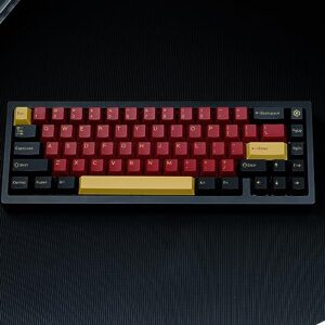 175 keys red samurai keycaps pbt double shot cherry profile keycap for cherry mx switches iso ansi layout mechanical keyboard