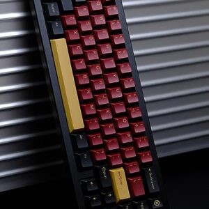 175 Keys Red Samurai Keycaps PBT Double Shot Cherry Profile Keycap for Cherry Mx Switches ISO ANSI Layout Mechanical Keyboard