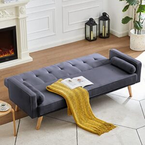 Tufted Upholstered Futon Sofa Daybed Modern Convertible Loveseat Sofa & Couch Soft Convenient Nap Sleeper Couch Bed for Home Office Apartment Furniture Sets