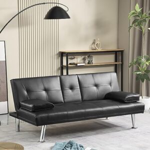 Modern Napping Futon Sofa Daybed Loveseat,2 Seaters Love Seat Convertible Sleeper Couch Bed for Home Apartment Office Small Space Living Room Furniture Sets