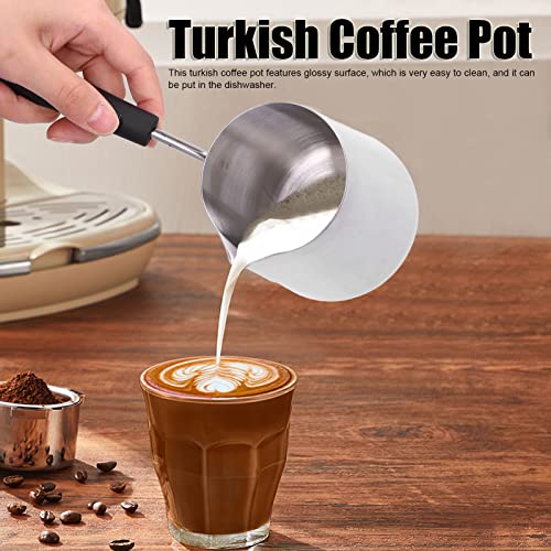 Udavivi Sauce Pan - Turkish Coffee Pot - Seafood Boil Pot - Saucepans - Turkish Coffee Pot 600ml Stainless Steel Glossy Surface High Temperature Resistant Easy to Clean Butter Warmer