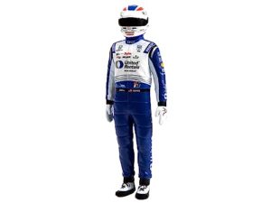 ntt indycar series #15 graham rahal driver figure united rentals - rahal letterman lanigan racing for 1/18 scale models by greenlight 11302