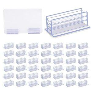 yhntgb 100 pcs self adhesive sneeze guard holder acrylic panels holder glass sign stands for fastening and lining up plexiglass panels acrylic sheets tags cards receipts photos