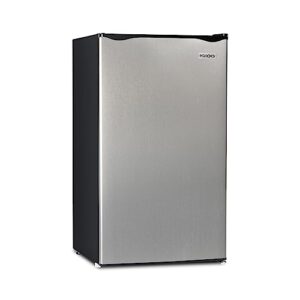 igloo irf32pl6a 3.2 cu.ft. single door compact refrigerator with freezer, slide out glass shelf, perfect for homes, offices, dorms, platinum
