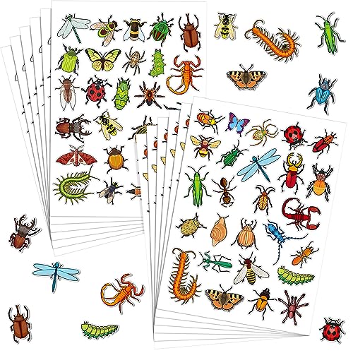 Jetec 1040 Pcs Bug Stickers for Kids Insect Stickers Butterfly Scrapbook Stickers for Boys Girls Water Bottle Laptop Book