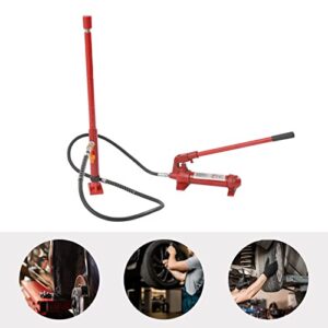 14PCS 6 Ton (13227.74 lb) Capacity Portable Hydraulic Jack, Red Portable Hydraulic Ram with Storage Case, Auto Body Frame Repair Kit for Car Truck