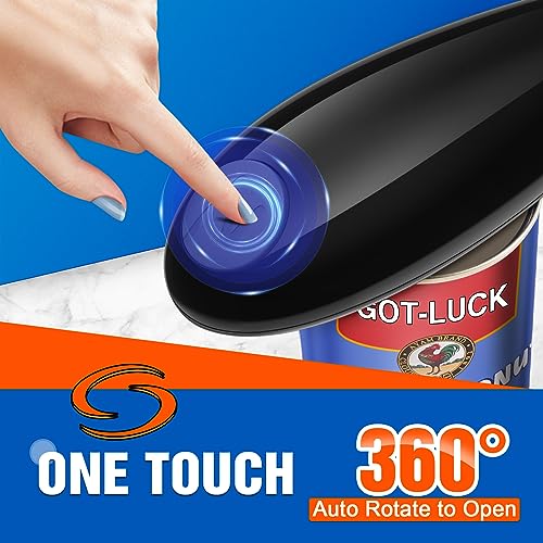 One Touch Electric Can Opener, Hands Free Automatic Can Openers Fit Different Cans with No Sharp Edges for Kitchen, Food Safe Battery Can Opener Kitchen Essential