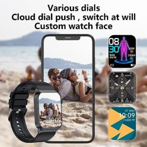 Blood Health Monitor Smart Watch for iPhone Android Bluetooth Calling 2023 Upgraded Non-invasive Blood Sugar Test Smartwatchs Men Women with Heart Rate Blood Oxygen Pressure HRV Fitness Tracker Watch