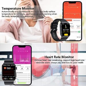 Blood Health Monitor Smart Watch for iPhone Android Bluetooth Calling 2023 Upgraded Non-invasive Blood Sugar Test Smartwatchs Men Women with Heart Rate Blood Oxygen Pressure HRV Fitness Tracker Watch