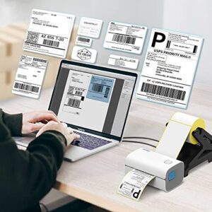 Jiose Thermal Label Printer - 4x6 Label Printer for Small Business Shipping Packages - One-Click Printing on Windows Mac Chrome Systems,Support USPS Shopify Ebay etc (Gray)