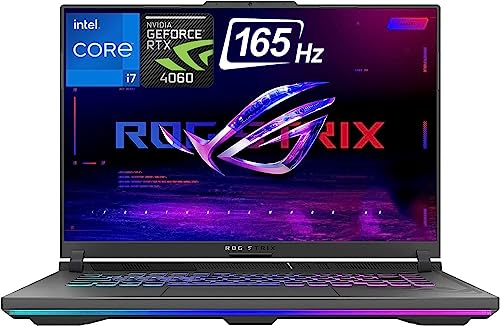 ASUS ROG Strix G16 Gaming Laptop 2023 Newest, 16" FHD 165Hz Display, Intel Core i7-13650HX Processor, NVIDIA GeForce RTX 4060, 64GB DDR5 RAM, 2TB SSD, Backlight Keyboard, Windows 11 Home