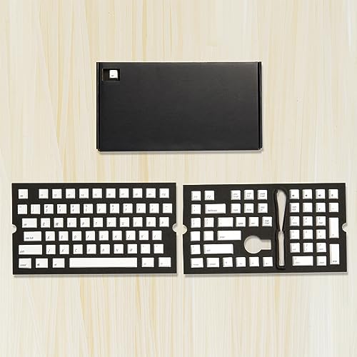 Merdia PBT Keycaps 108 Keys Cherry Profile Keycap Set for Mechanical Keyboard 61/87/104/108 MX Switches White Color