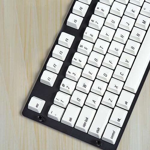 Merdia PBT Keycaps 108 Keys Cherry Profile Keycap Set for Mechanical Keyboard 61/87/104/108 MX Switches White Color