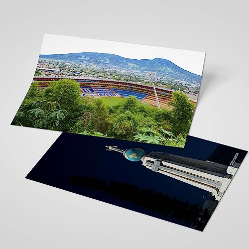 Dear Mapper El Salvador City Landscape Postcards Pack 20pc/Set Postcards From Around The World Greeting Cards for Business World Travel Postcard for Mailing Decor Gift