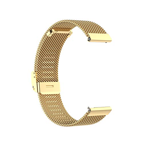 Chofit Metal Mesh Stainless Steel Loop Compatible with MILOUZ IDW19 Watch Band for Women&Men Wristbands Bracelet Adjustable Band Strap Replacement Bands for MILOUZ IDW19 Smartwatch (Gold)