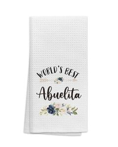 ohsul grandma kitchen towels,world's best abuelita floral kitchen towels dish towels dishcloth,abuelita gifts in spanish,abuelita mother's day day gifts,abuelita gifts from grandchildren