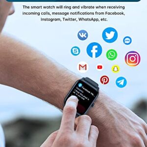 Smart Watches for Men Women (Answer/Make Call), Alexa Built in, 1.8" Full Touch Screen Fitness Tracker with Heart Rate SpO2 Sleep Monitor IP68 Waterproof Smart Watch for iPhone Android Phones