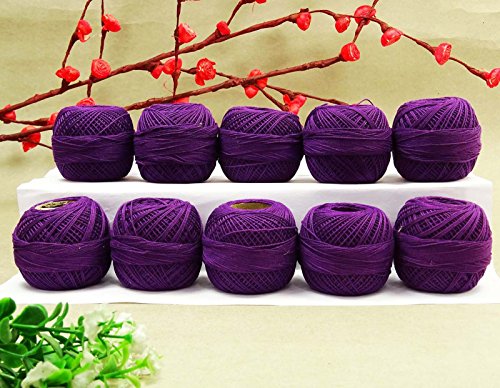 SJ2 Lot of 10 Pcs Anchor Cotton Crochet Embroidery Yarn Thread Knitting Tatting Ball